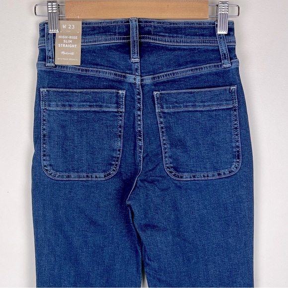 Madewell | High-Rise Slim Straight Jeans in Bryston Wash: Workwear Edition - Picture 5 of 11